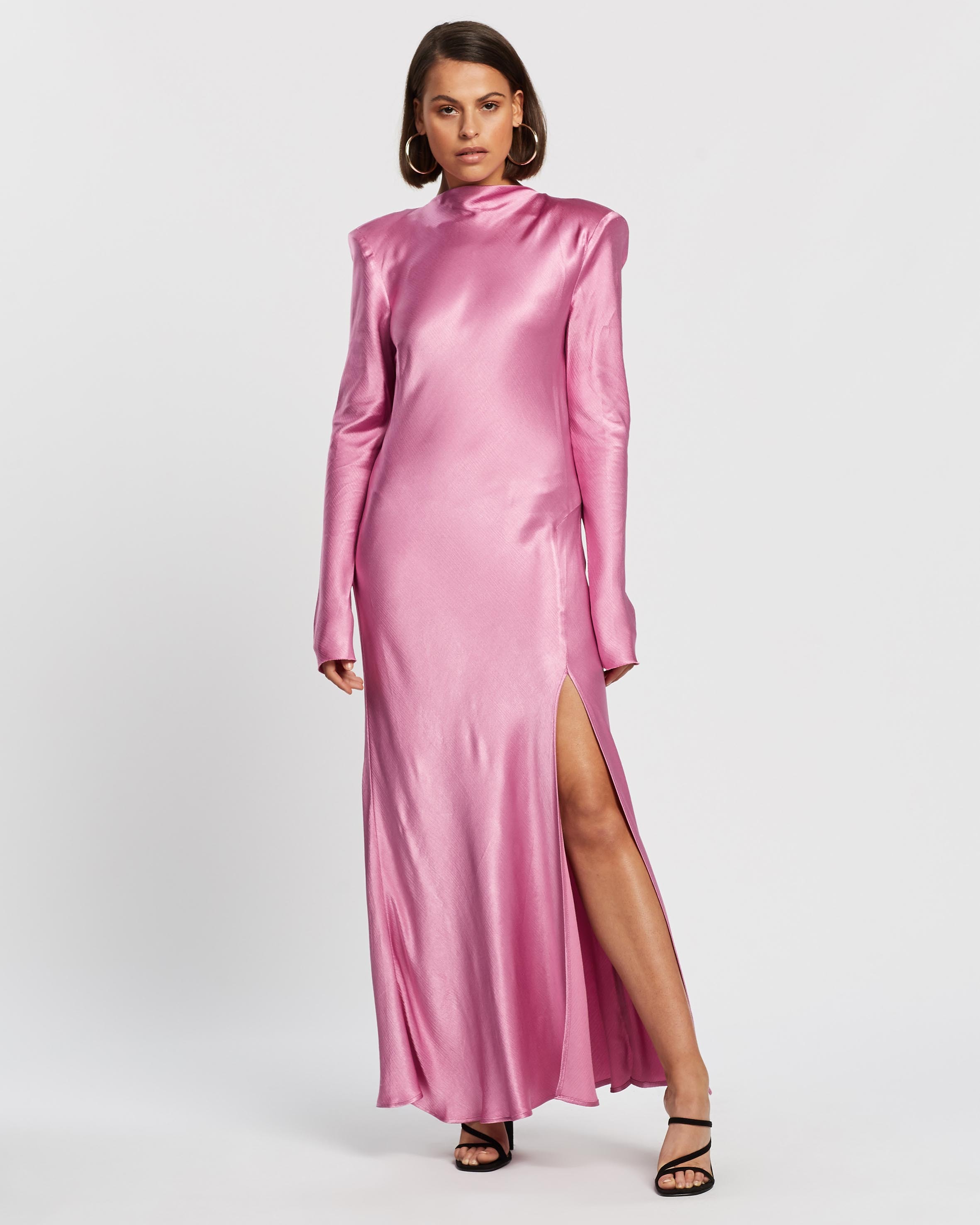 bec and bridge pink long sleeve dress Bec + Bridge Lucie LS Midi Dress