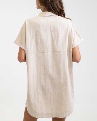 Rhythm Classic Linen Shirt Dress - AirRobe