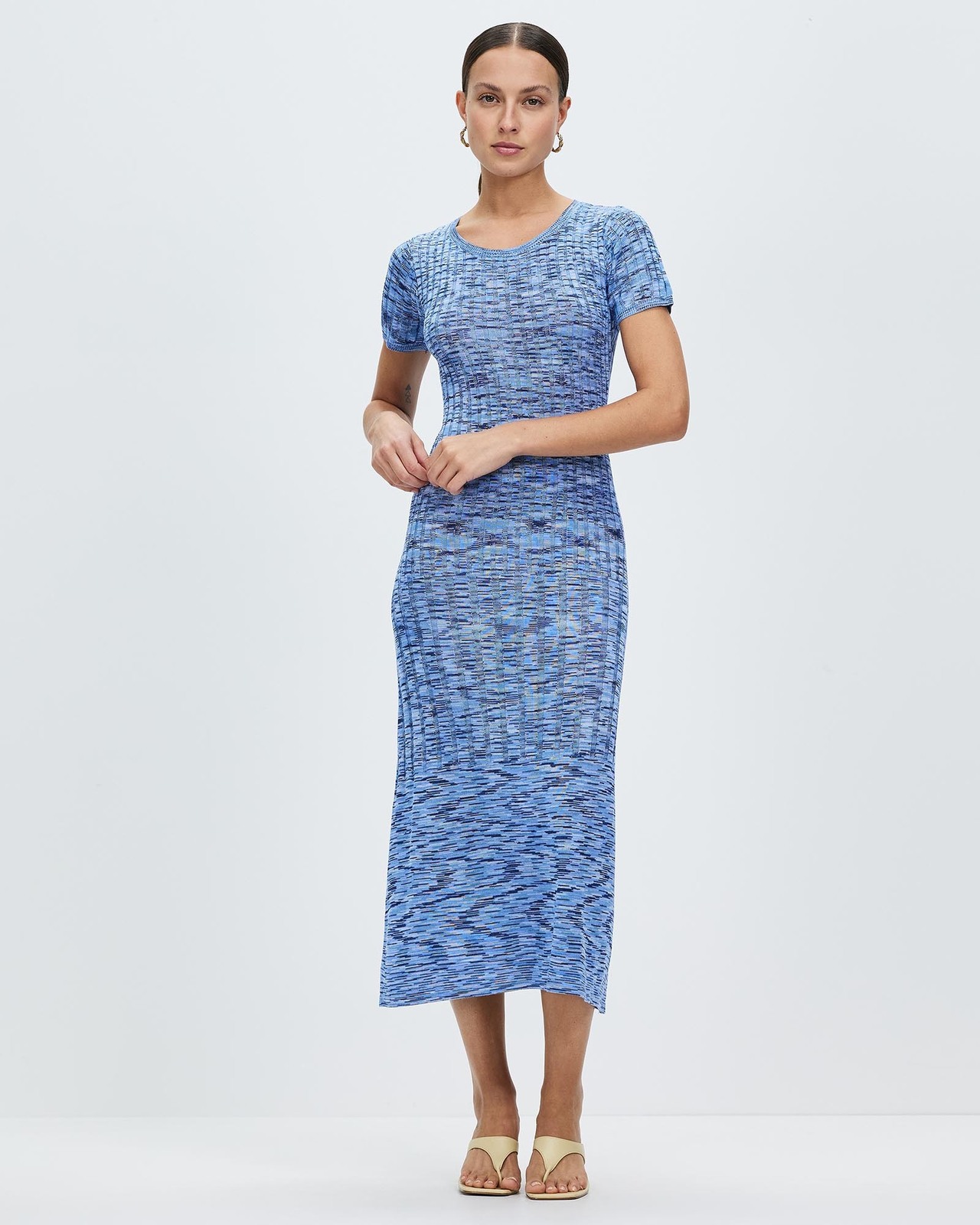 blue dress for baby girl Short-Sleeve Movement Pique Polo - Horizon Blue Frond Print