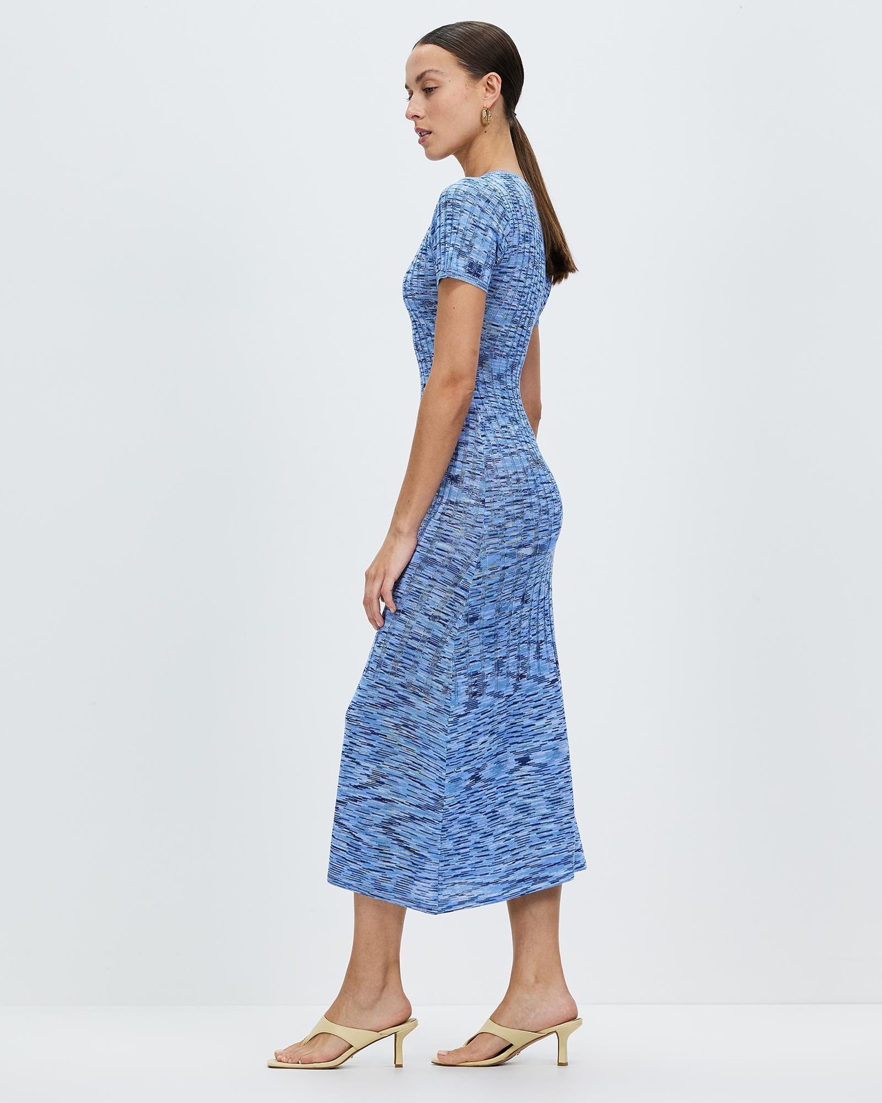 Horizon Knit Flare Out Midi Dress