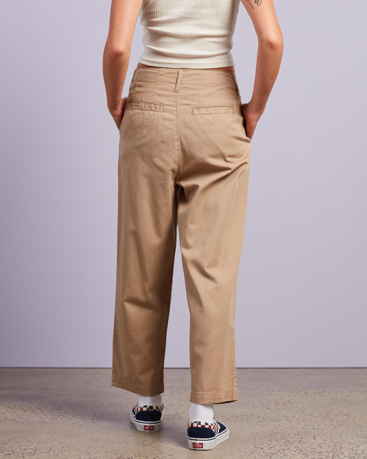Harlan Cropped Pleat Pants