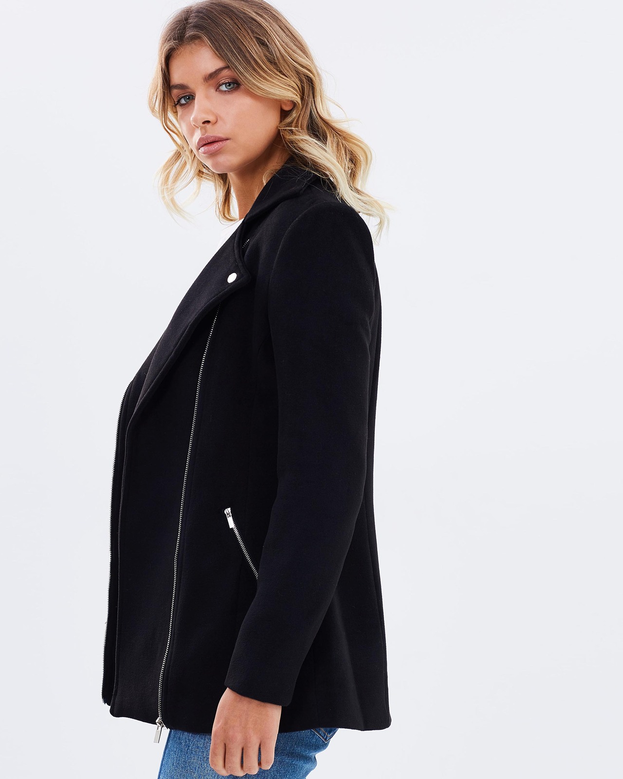 Viva Melton Long Line Biker Jacket