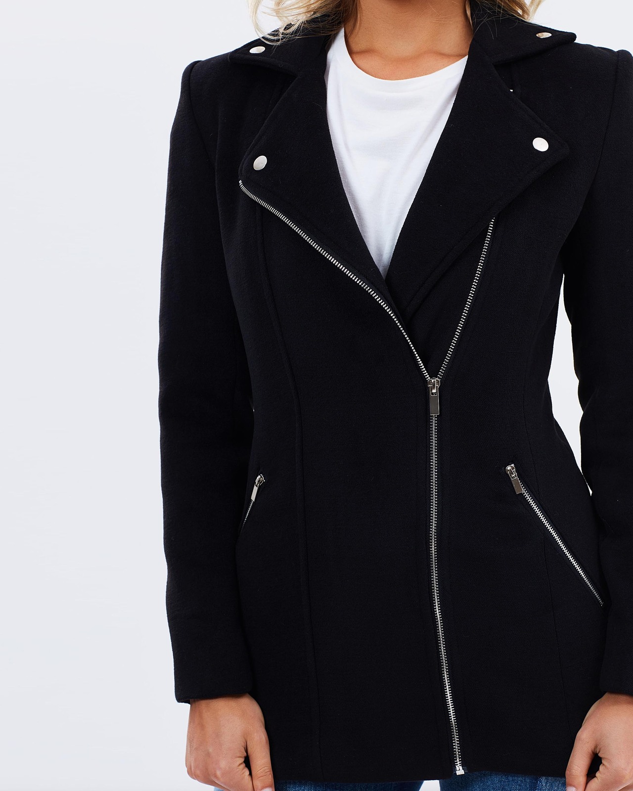 Viva Melton Long Line Biker Jacket