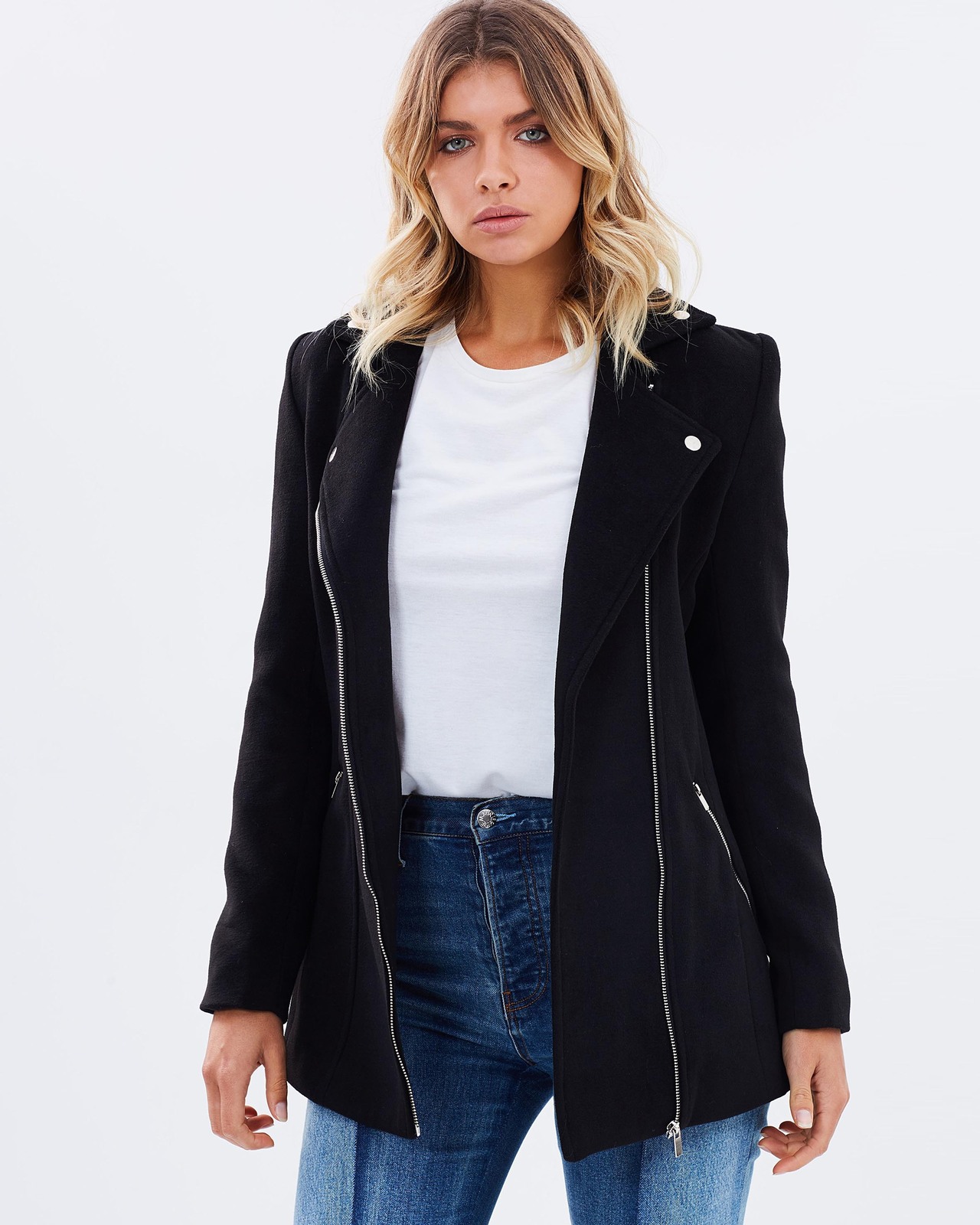 Viva Melton Long Line Biker Jacket