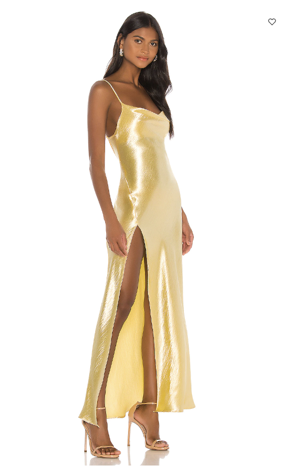 revolve yellow satin dress Revolve Yellow Mini Satin Dress by Revolve