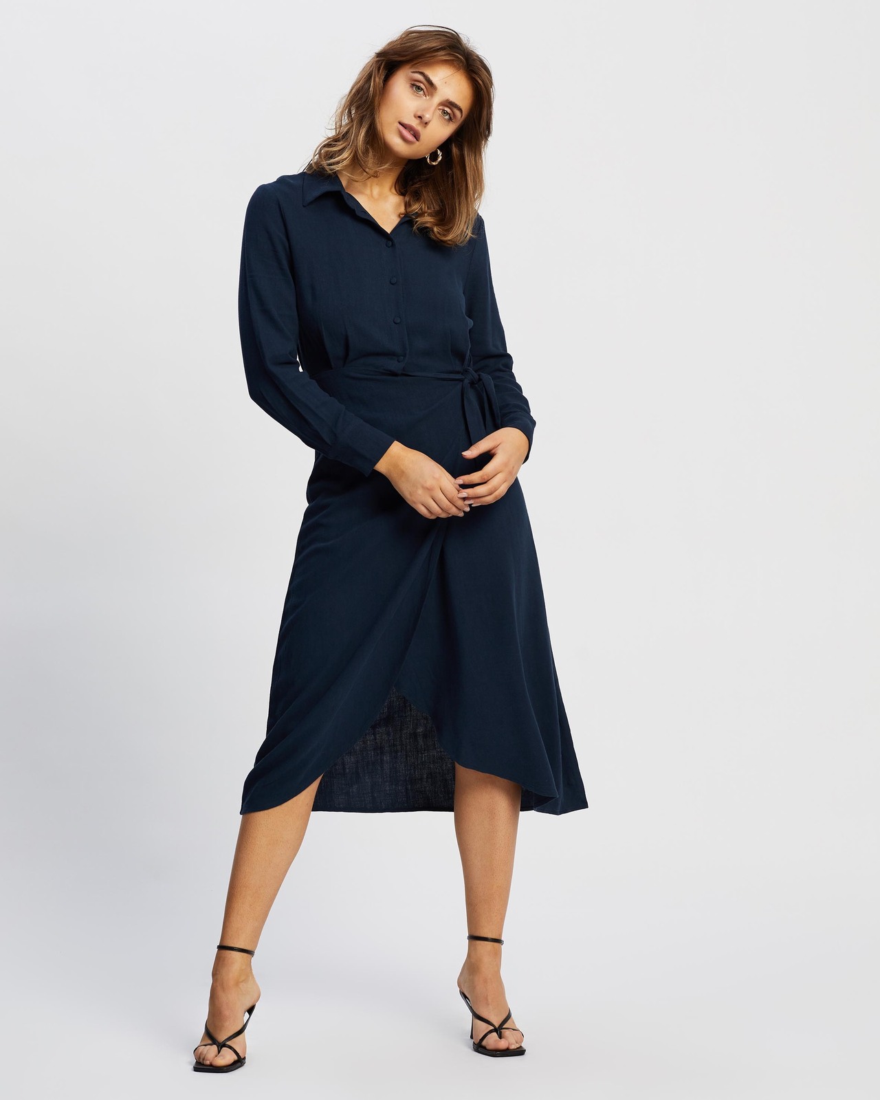 Harlow Linen Blend Midi Dress