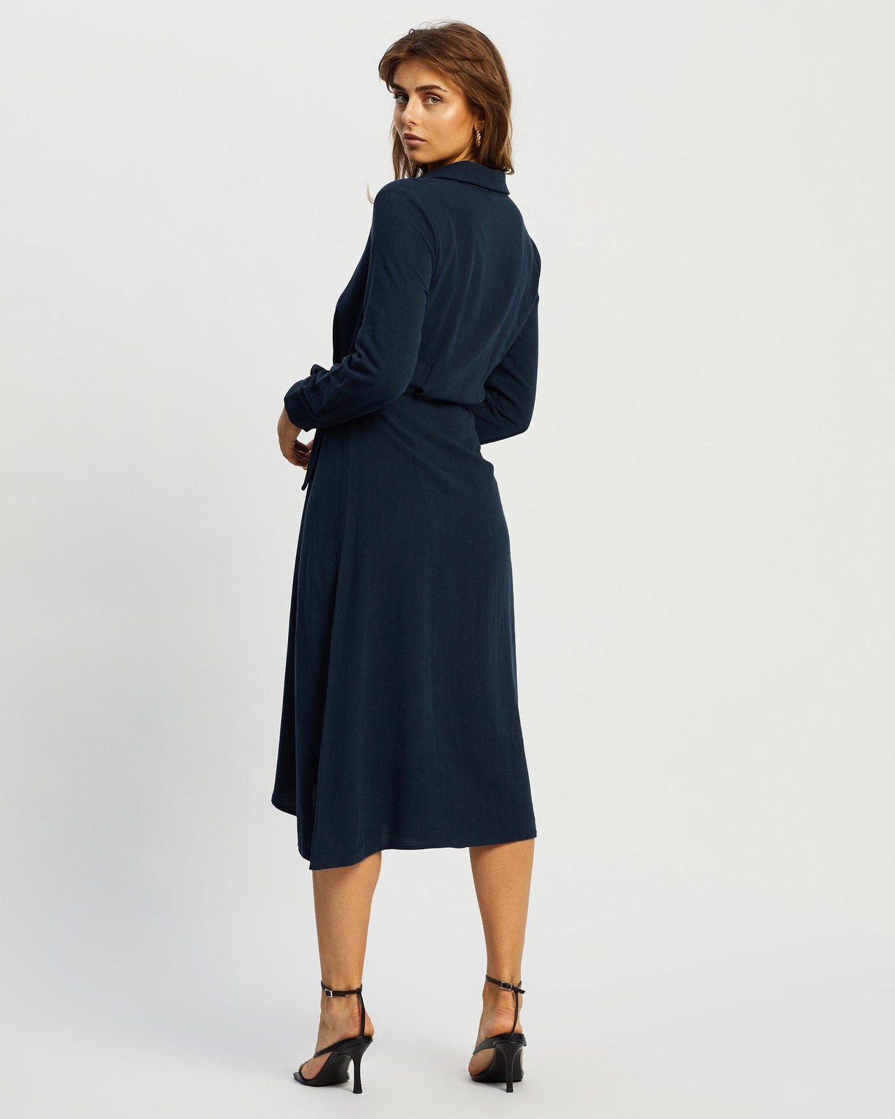 Harlow Linen Blend Midi Dress