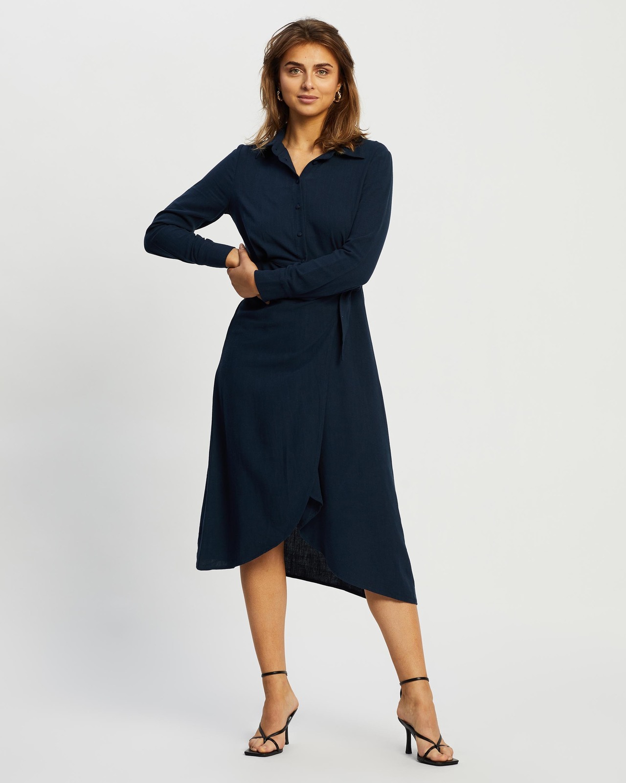 Harlow Linen Blend Midi Dress