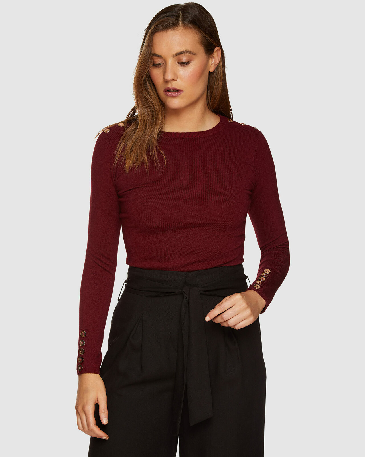 Emma Button Knit