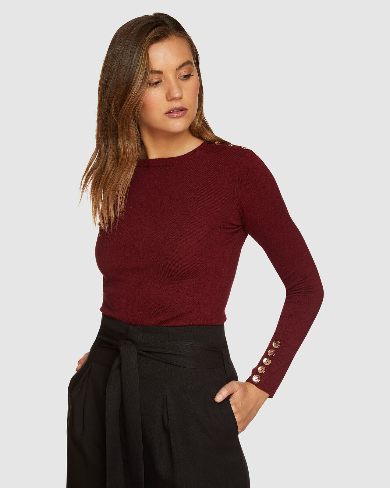 Emma Button Knit