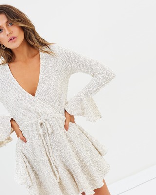 long-sleeve rhinestone mesh maxi dress Grey Rhinestone Long Sleeve Maxi Dress – self-portrait