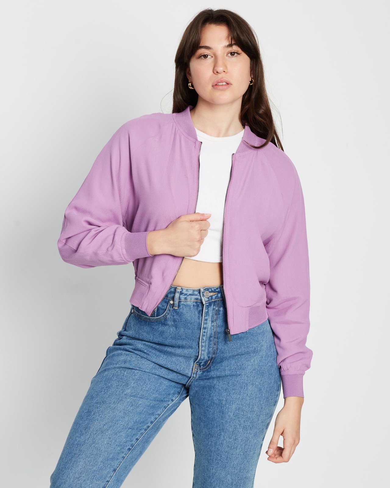 Lightweight Drape Bomber Jacket