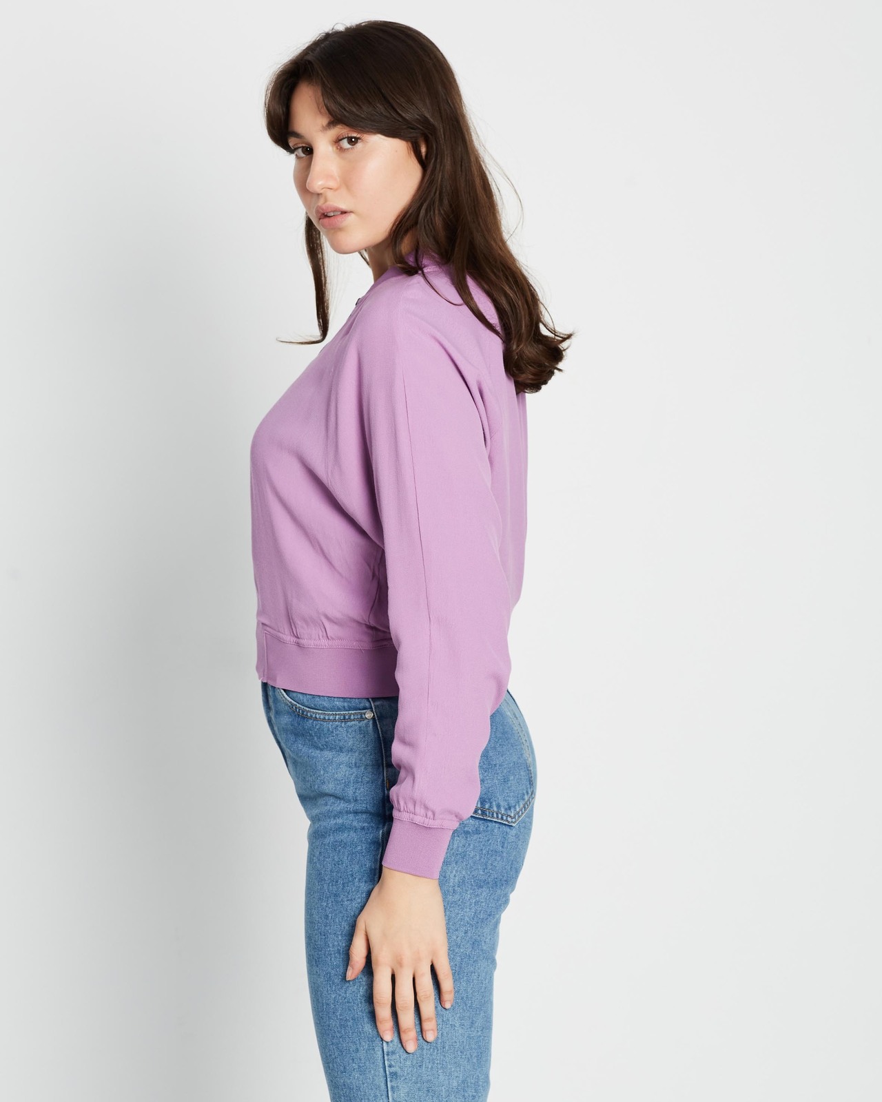 Lightweight Drape Bomber Jacket