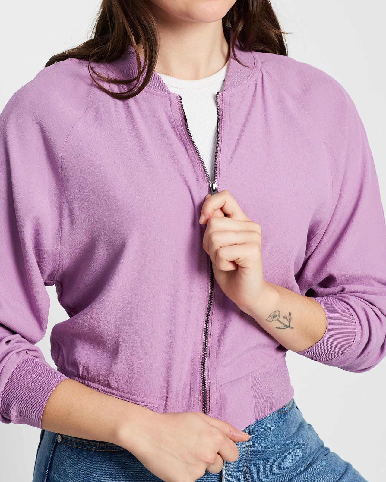 Lightweight Drape Bomber Jacket