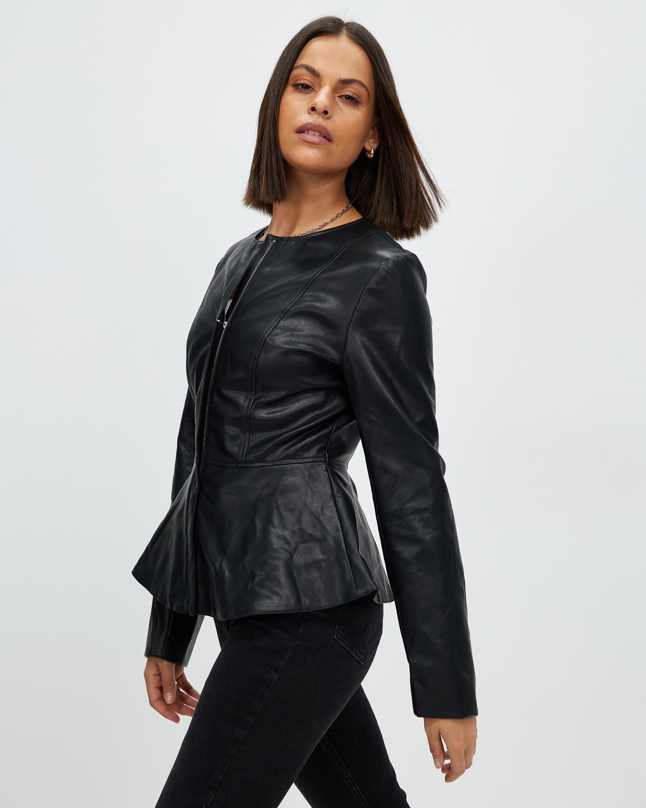 Troye Faux Leather Jacket