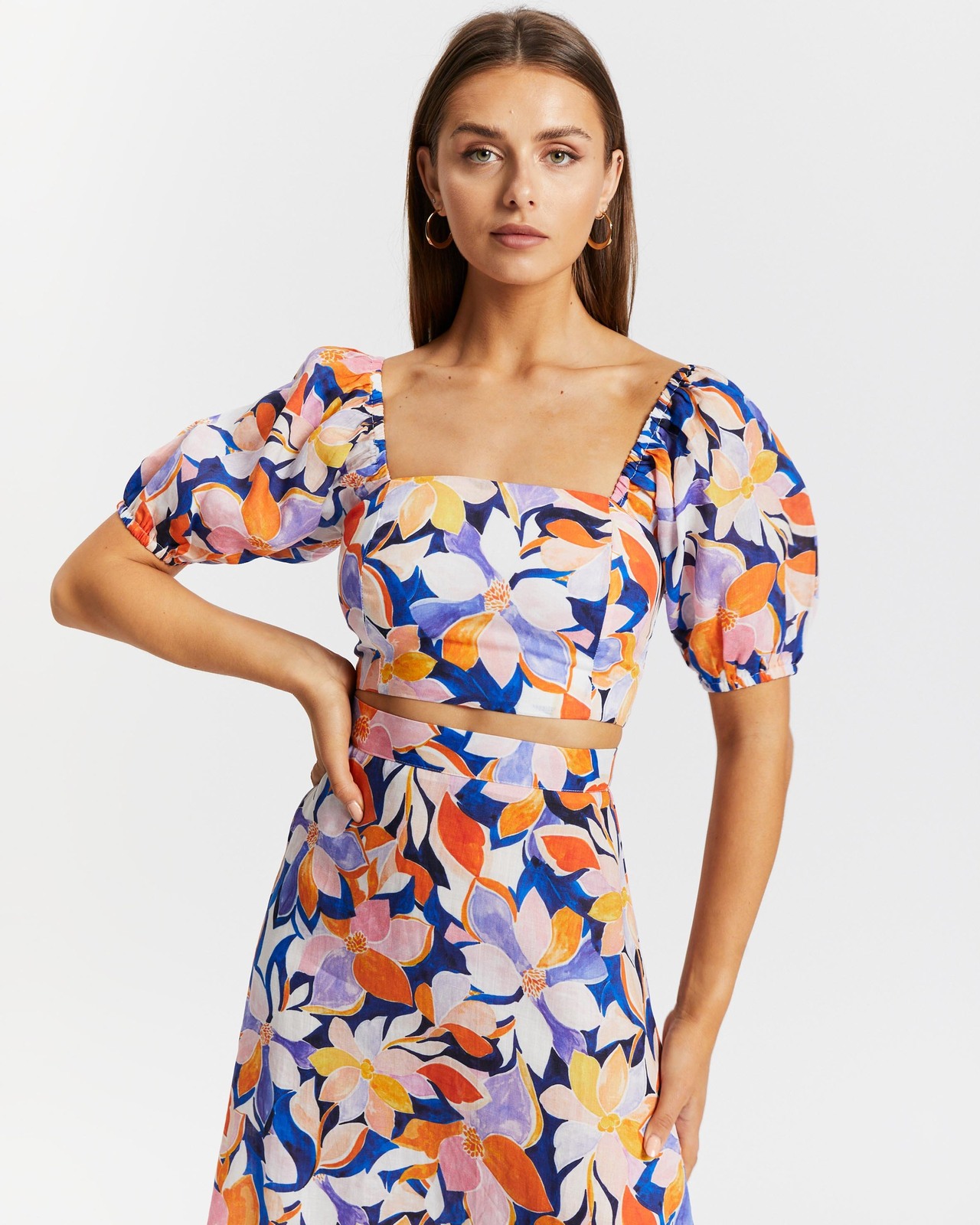 Amaya Ramie Puff Sleeve Top