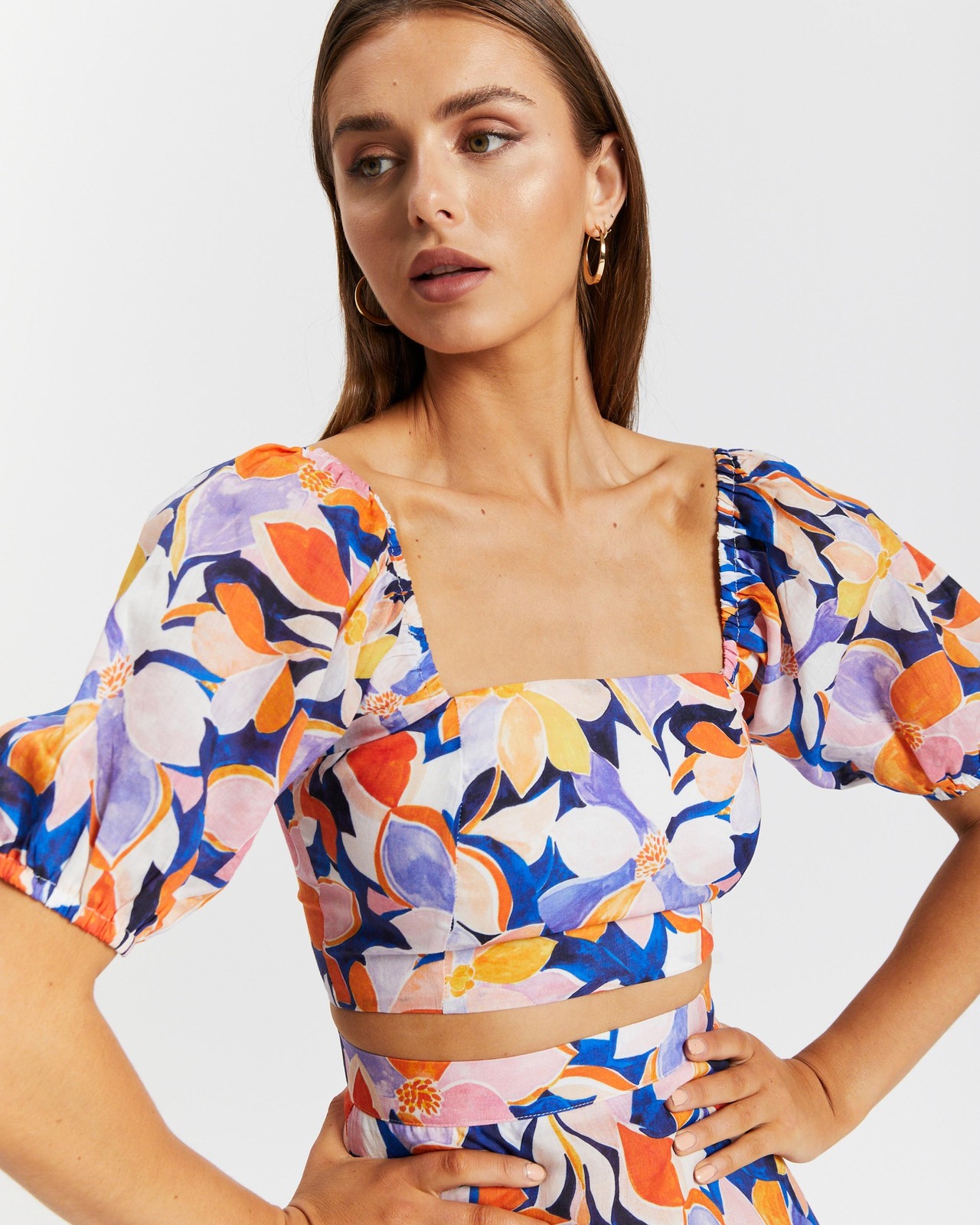 Amaya Ramie Puff Sleeve Top