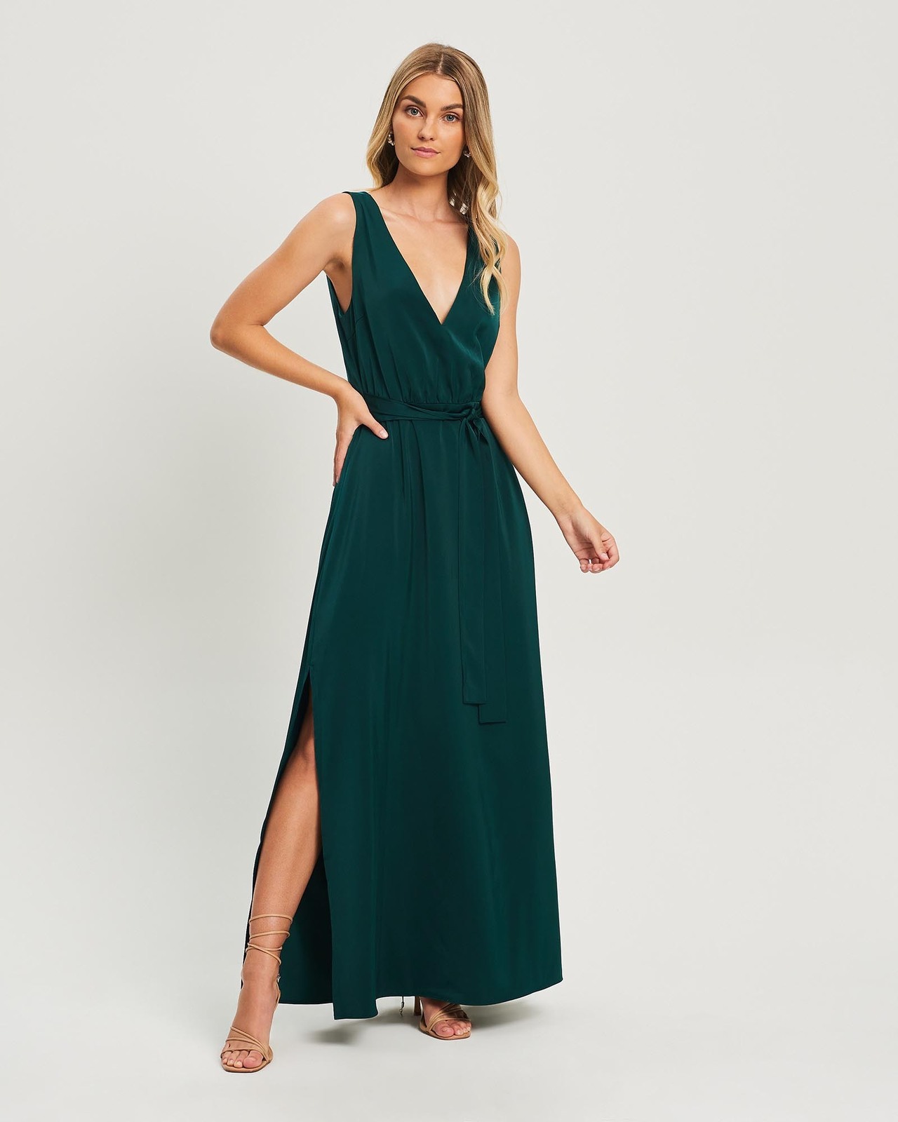 chancery green dress Margie Beaded Embroidery