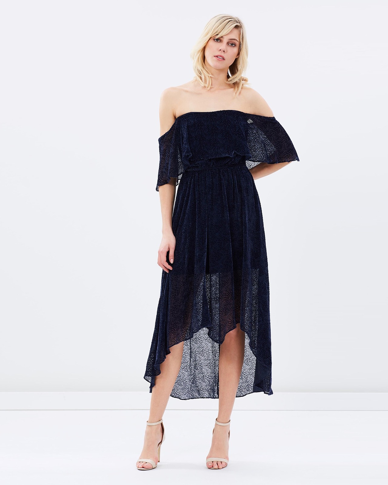 Saki Drape Off-Shoulder Dress