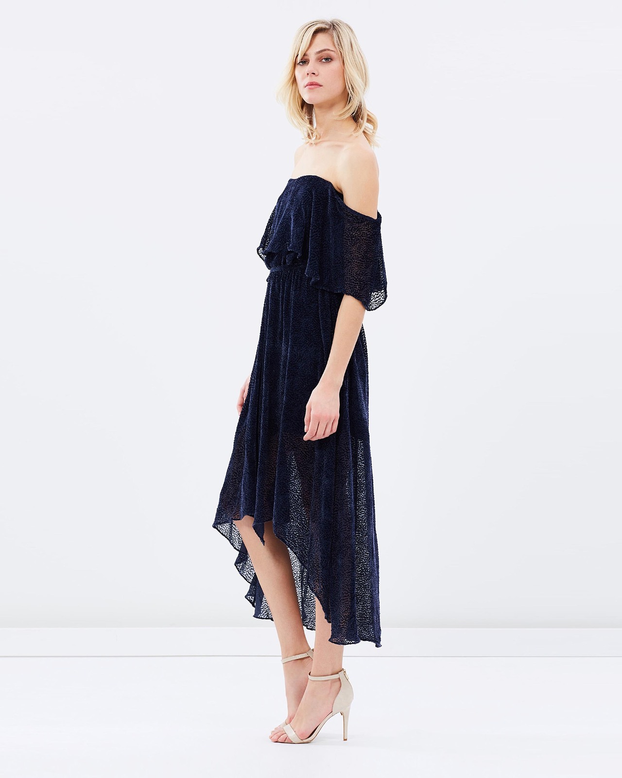 Saki Drape Off-Shoulder Dress
