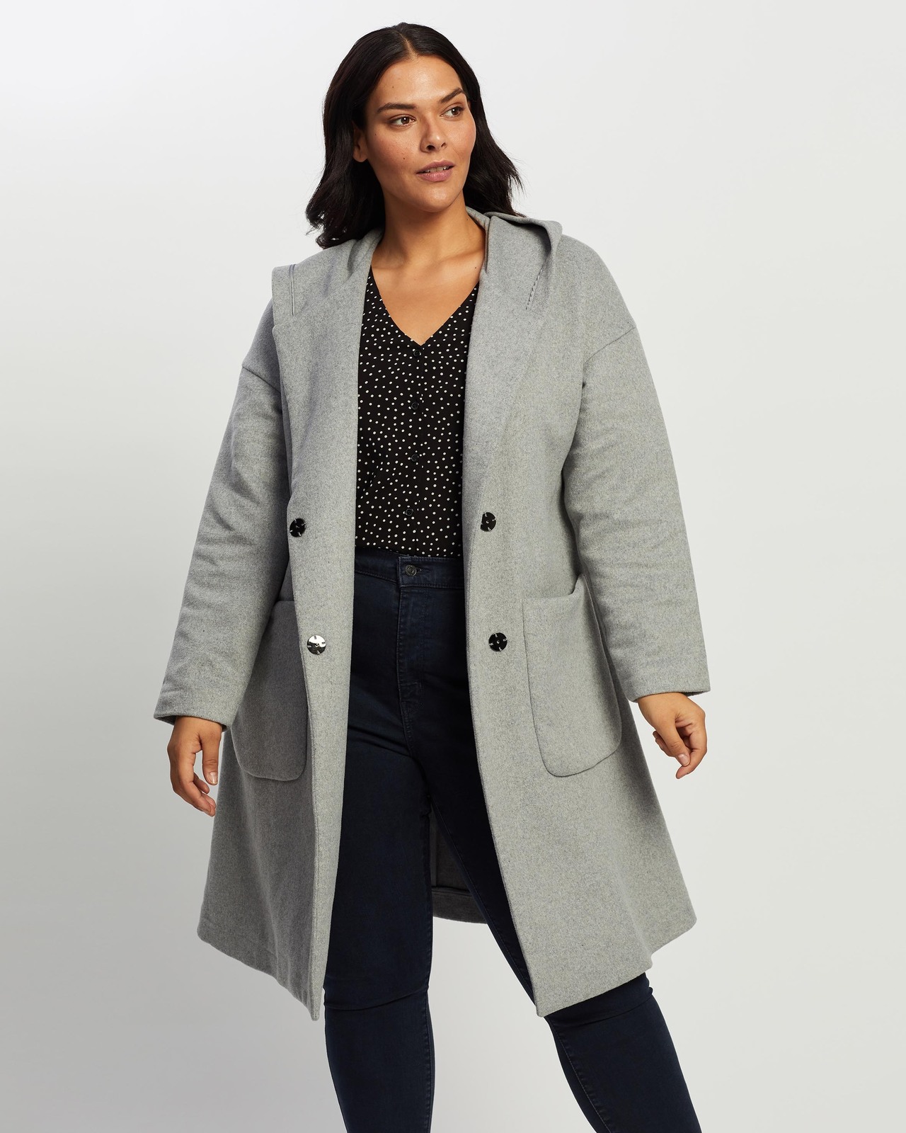 Annabelle Wool Blend Hooded Coat AirRobe