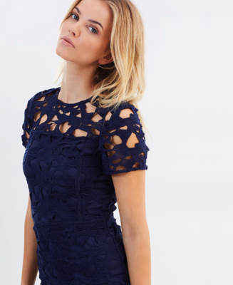 Dorothy Perkins Lace Navy Dress - AirRobe