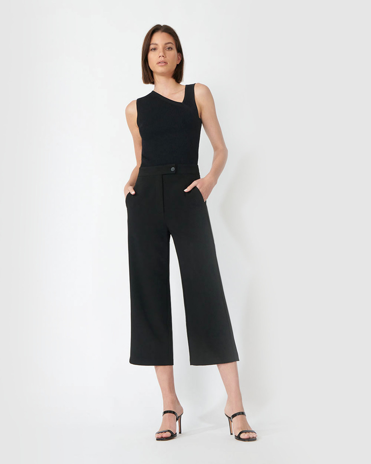 Tiana Ribbed Asymmetric Knit Top