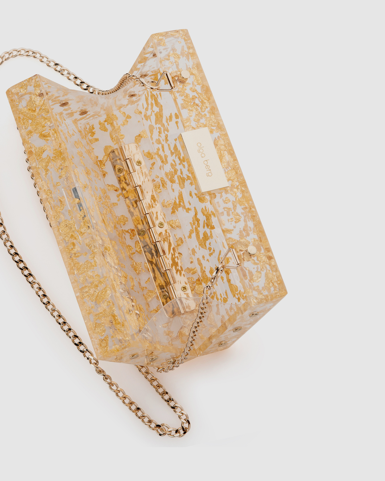 Carmella Foil Box Clutch