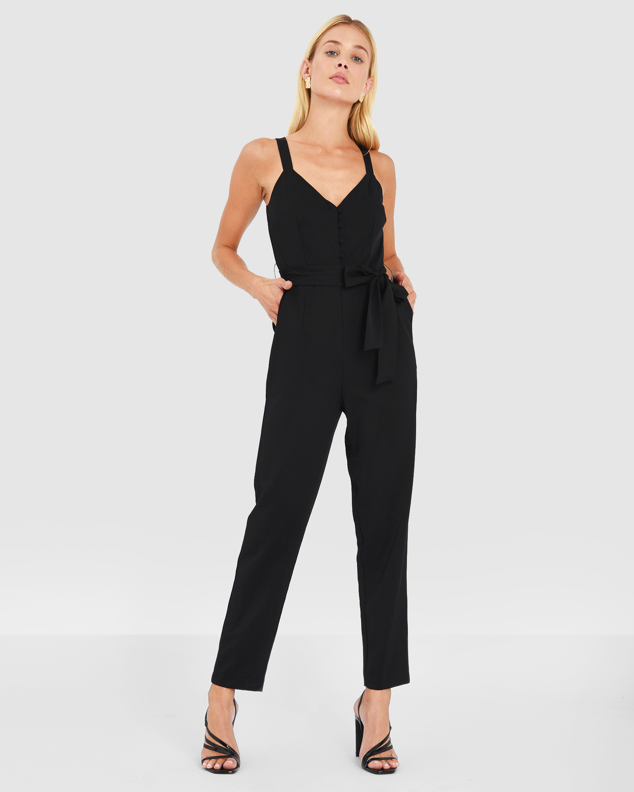 Kinslee Tie-Waist Jumpsuit