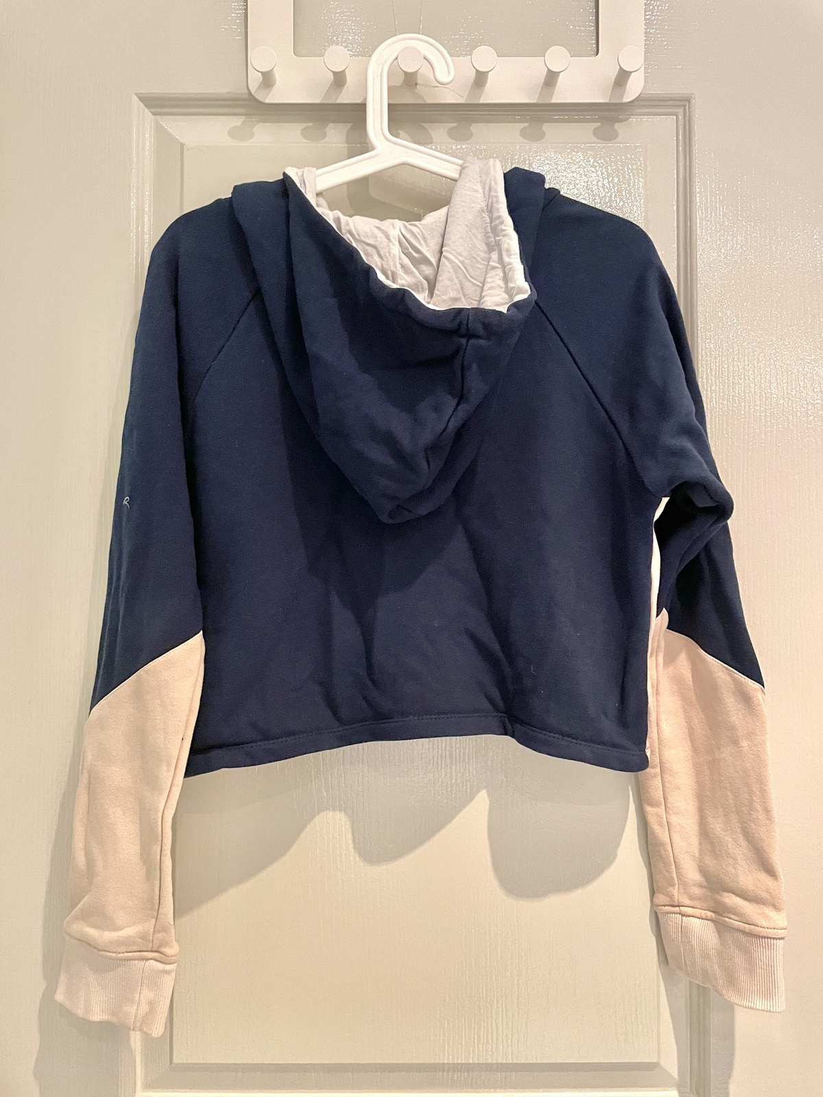 Blocked Cropped Hoodie