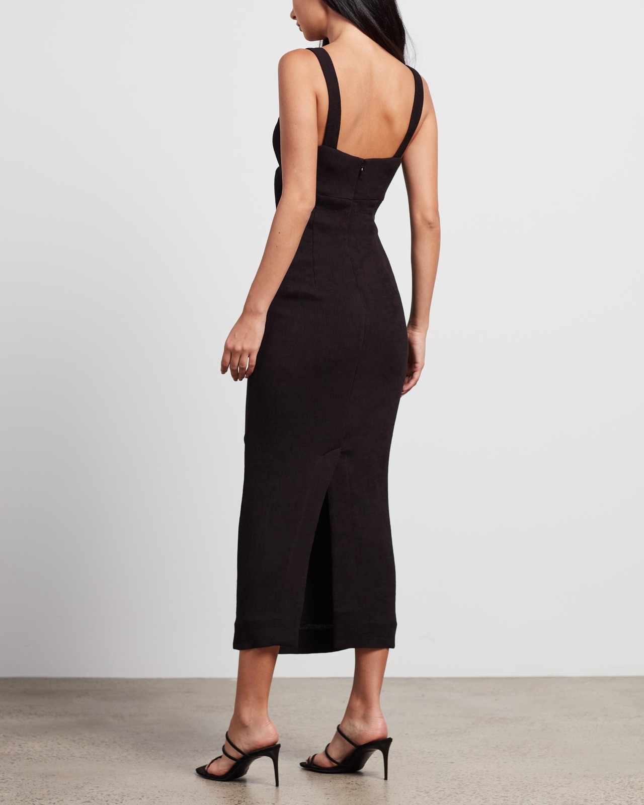 shona joy simone fitted cut out midi dress Shona Joy - La Lune Flared Sleeve Side Split Midi Dress - Cream main image 0