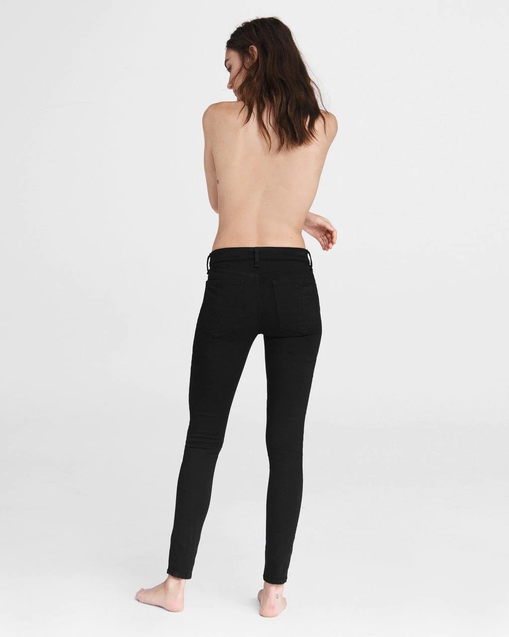 rag bone Black Mid-Rise Skinny Jeans W28 L32 AirRobe