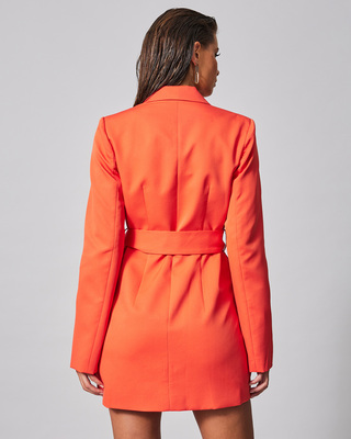 missguided orange blazer dress Keep One Up Orange Crepe Tuxedo Blazer Dress (Archive Sale)