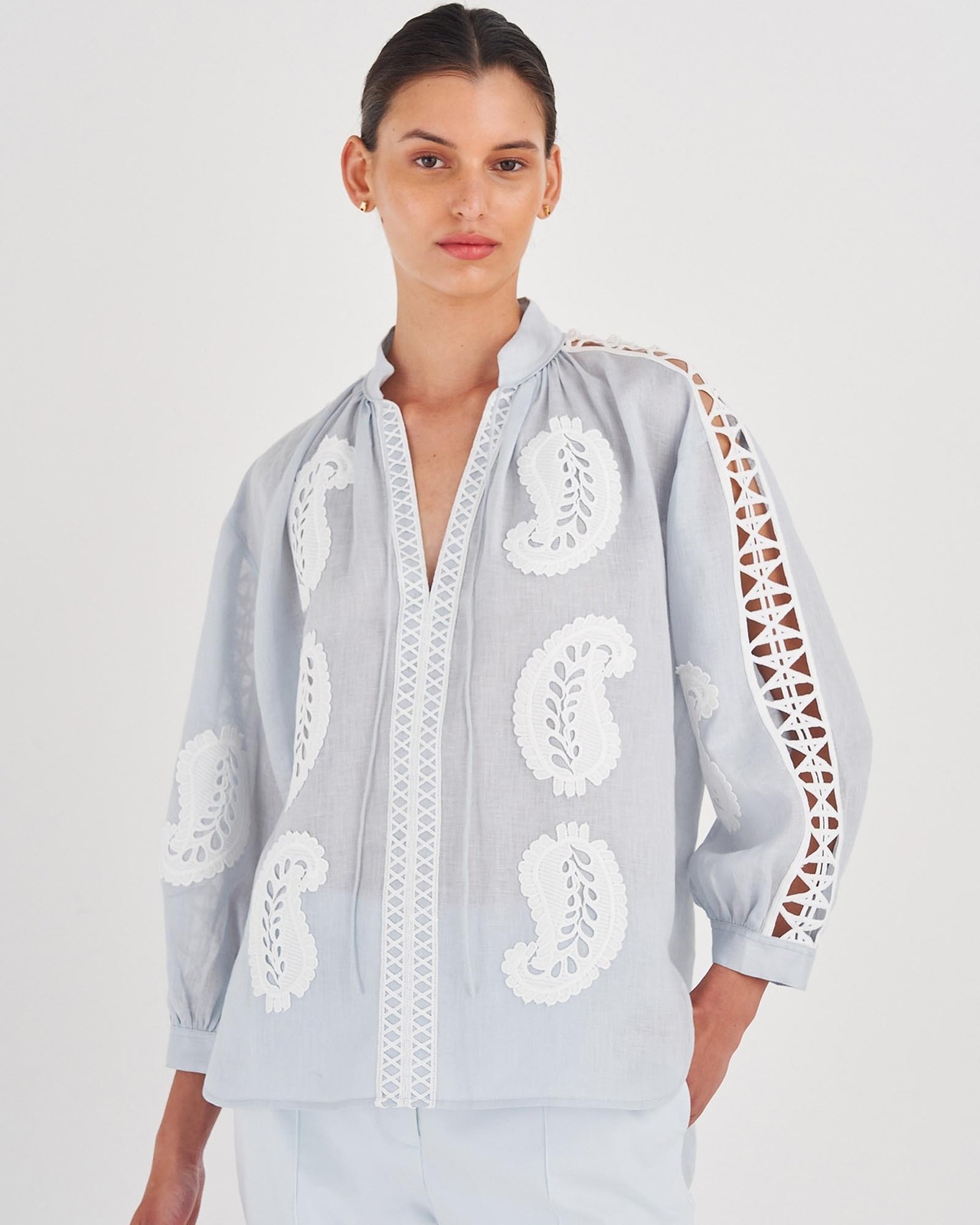 Paisley Lace Detail Shirt