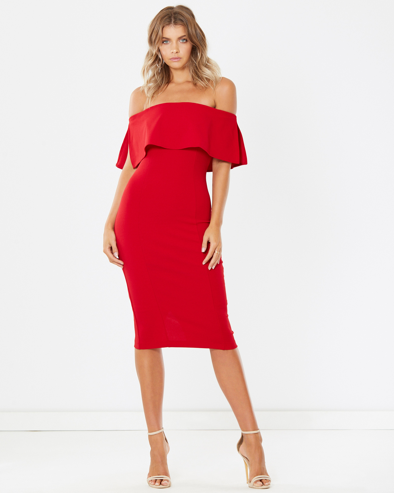 Collette Off-Shoulder Midi Dress