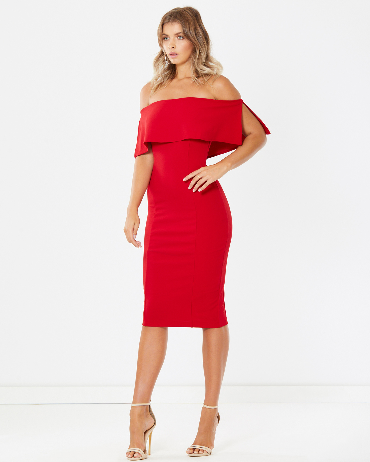 Collette Off-Shoulder Midi Dress