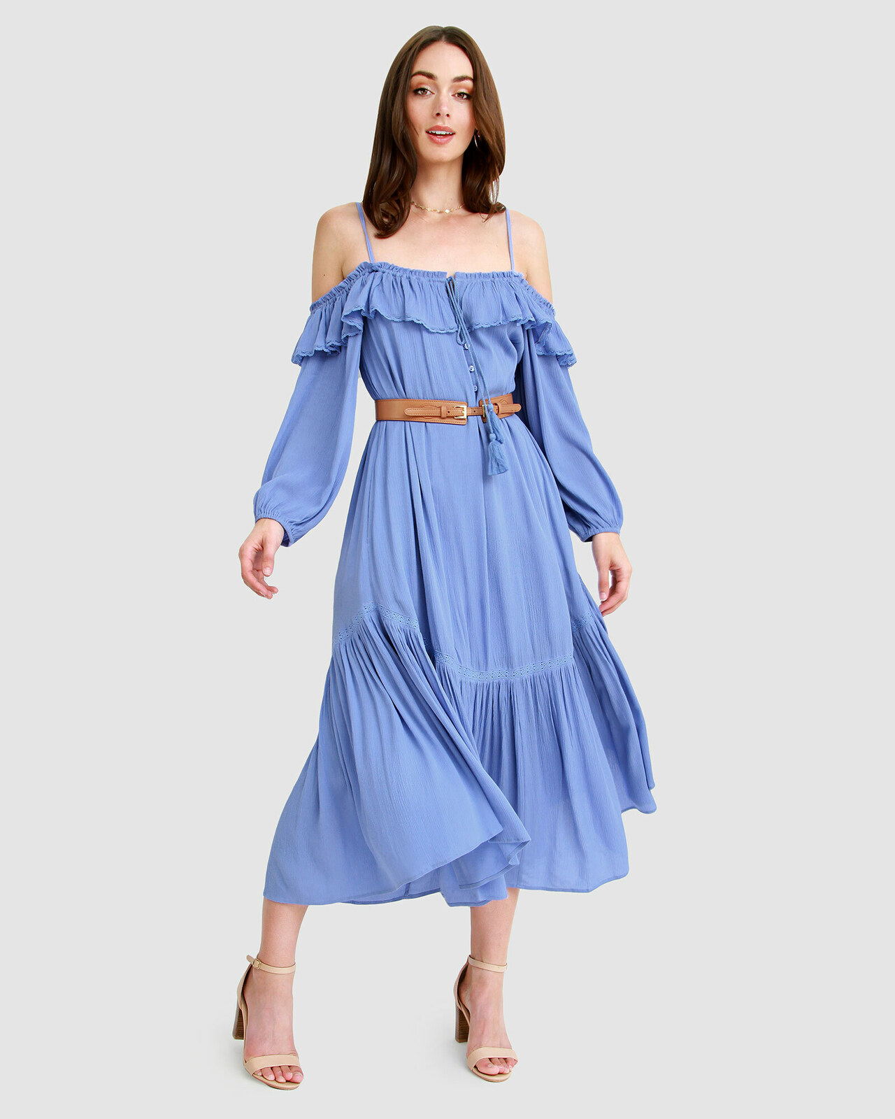 Belle & Bloom Valencia Cold Shoulder Maxi Dress - AirRobe