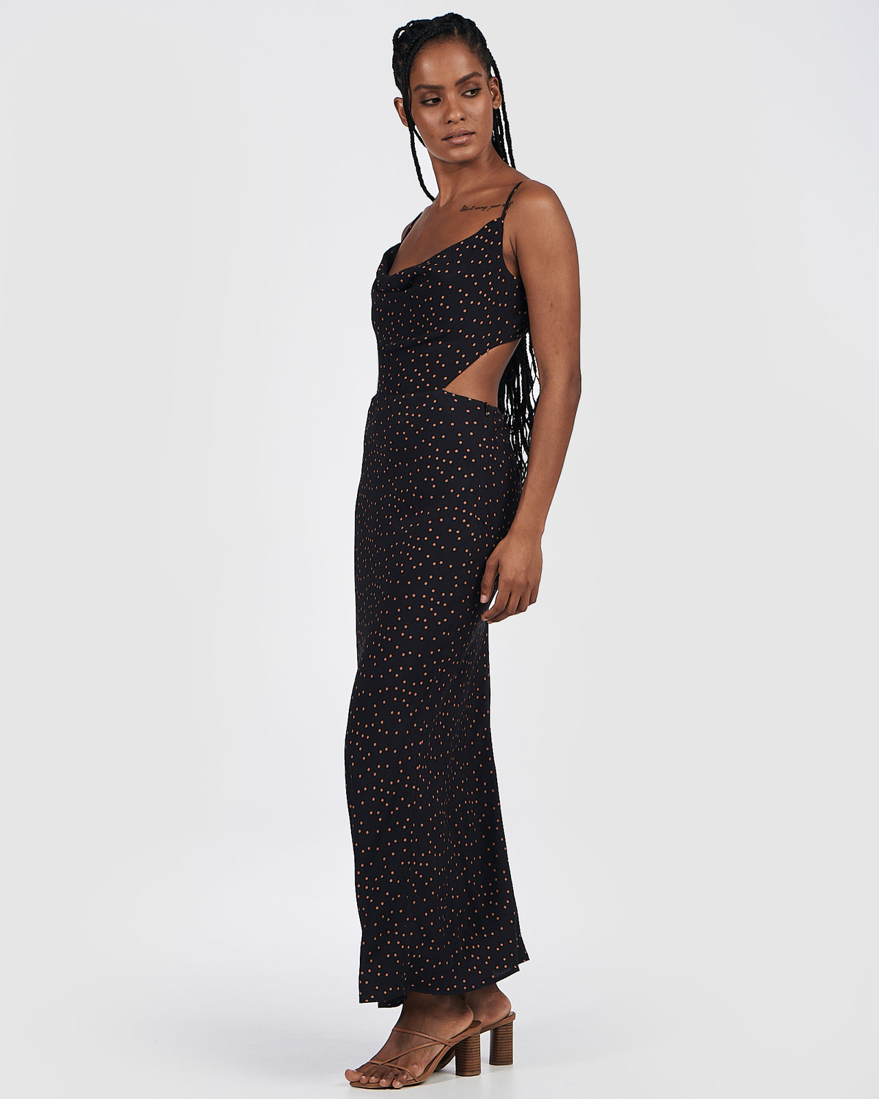 slim fit dress slacks Bare By Charlie Holiday The Fitted Midi Dress main image 1
