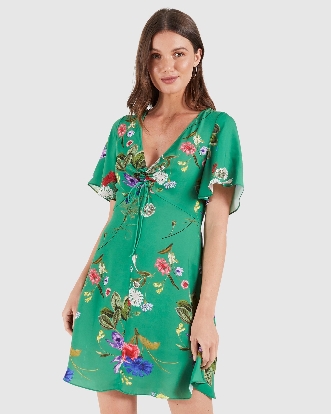 Cooper St Kaia Gathered Tie Front Mini Dress AirRobe