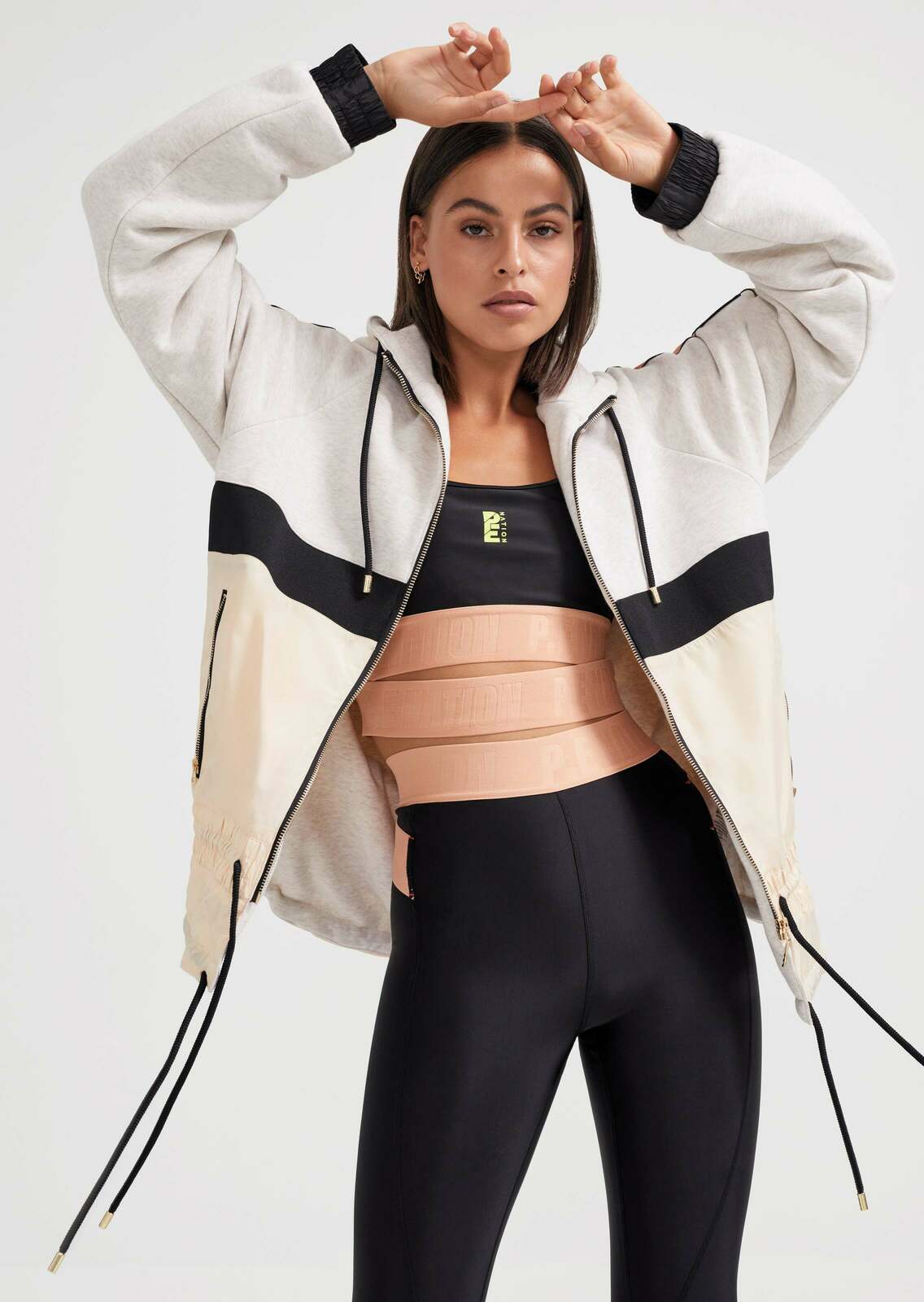 P.E Nation MAN DOWN JACKET FLEECE IN GREY MARL AirRobe