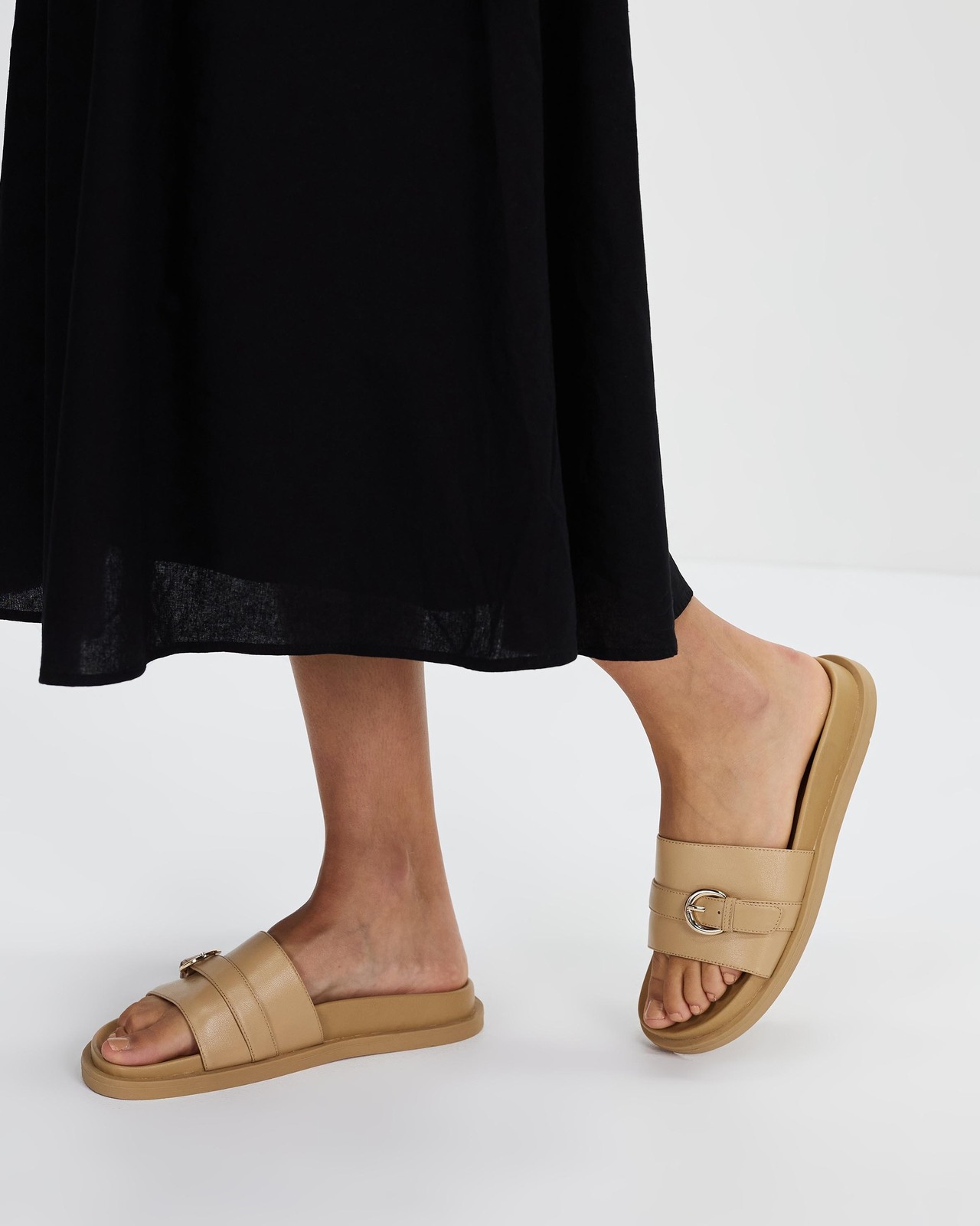 Freya Leather Slides