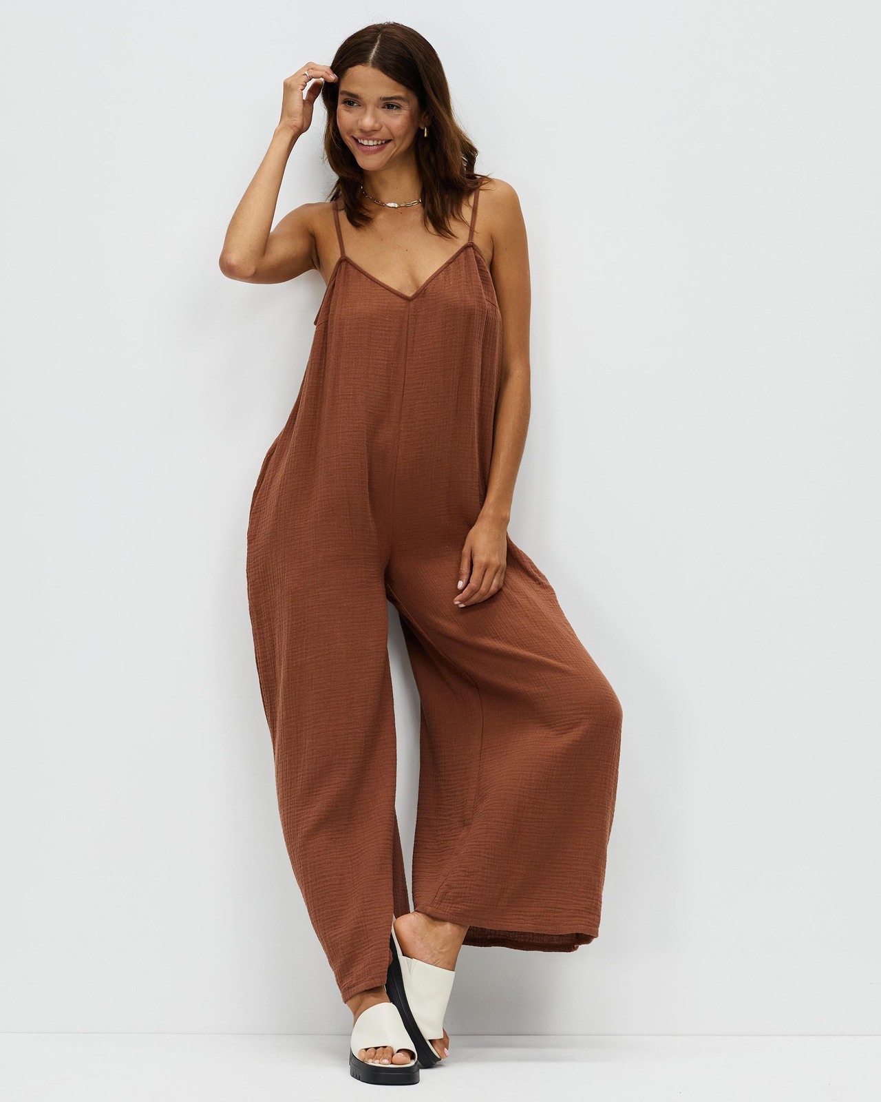 Organic Cotton Crinkle Jumpsuit