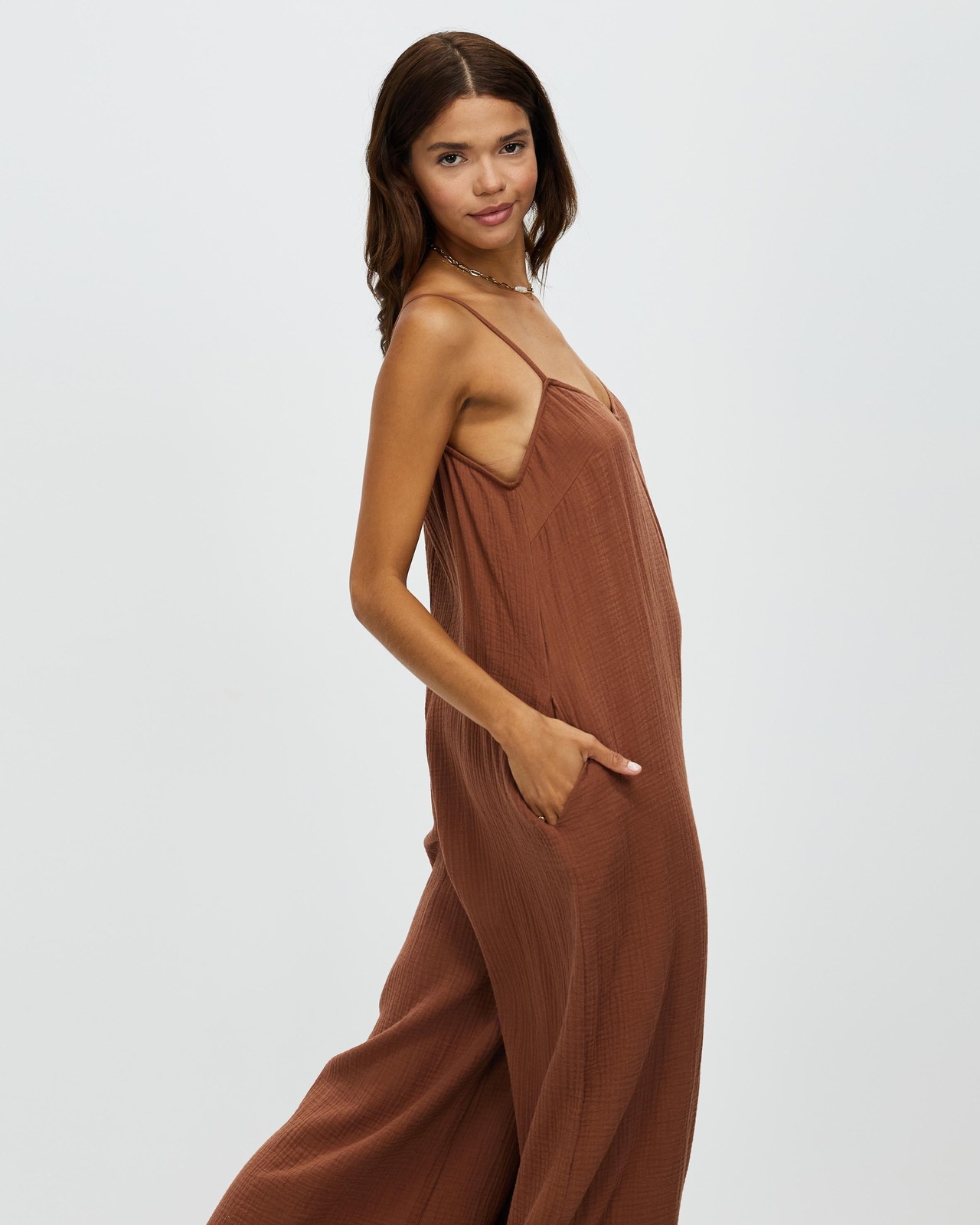 Organic Cotton Crinkle Jumpsuit