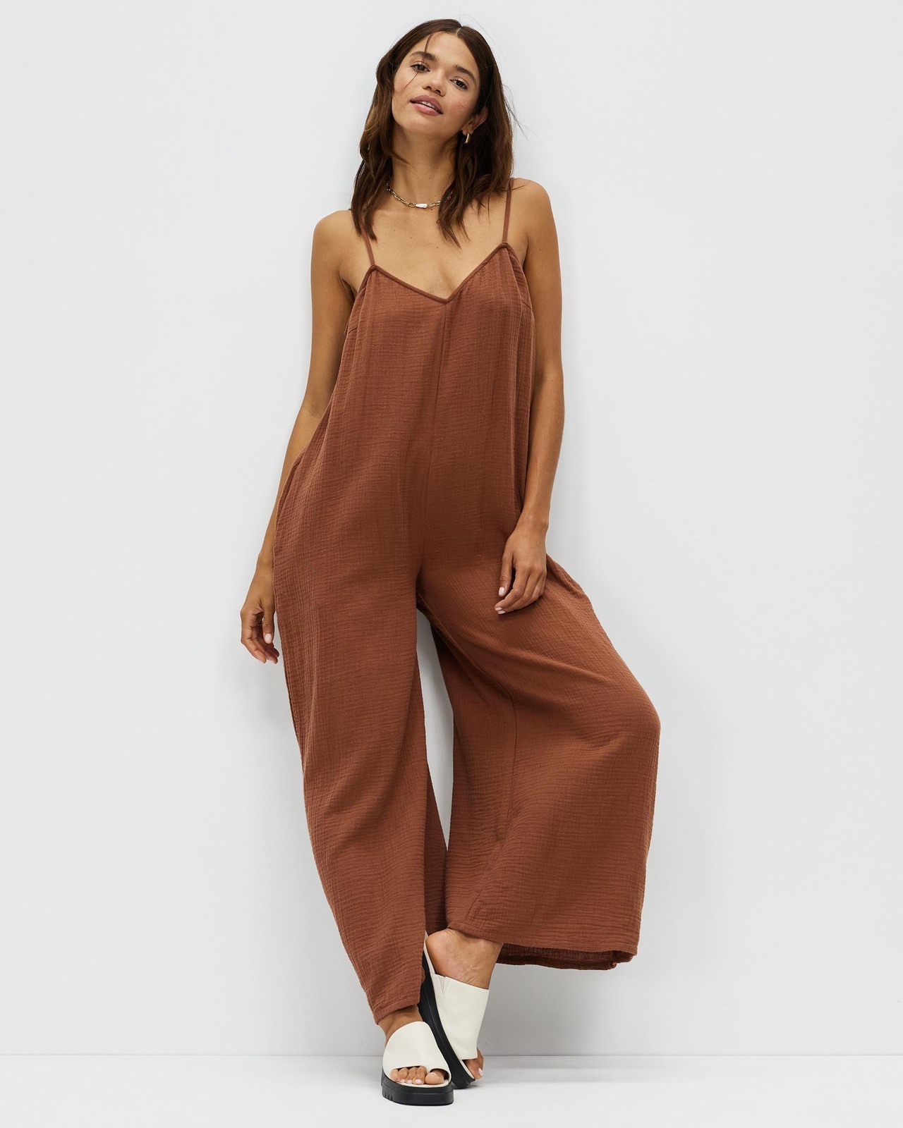 Organic Cotton Crinkle Jumpsuit
