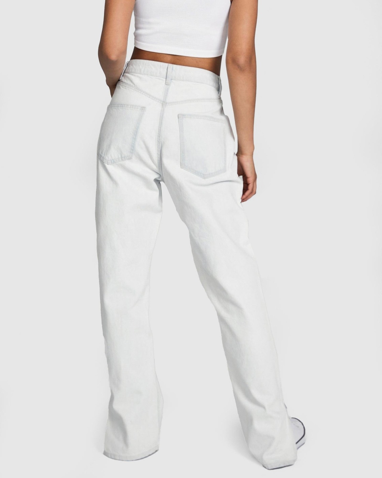 Straight Split Jeans