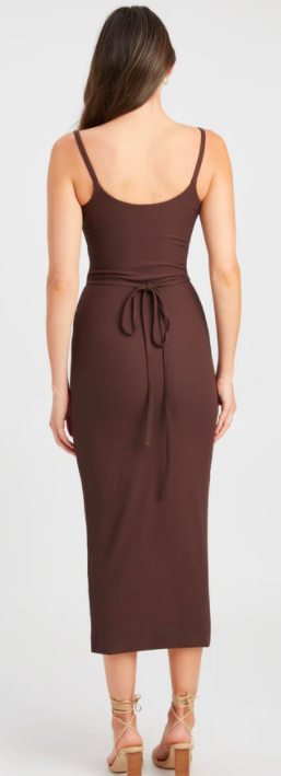 HANSON MIDI DRESS BROWN Size 12