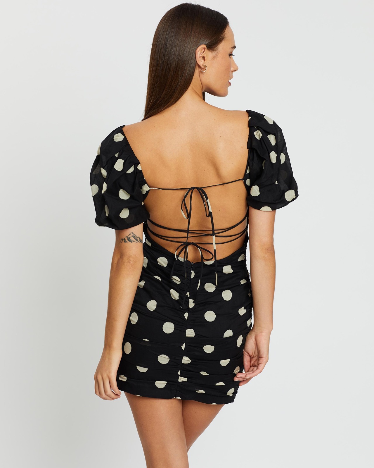 bec and bridge black polka dot dress Taylor Swift Blue Dress Ruffle Prom Formal Dress – Hoprom main image 0