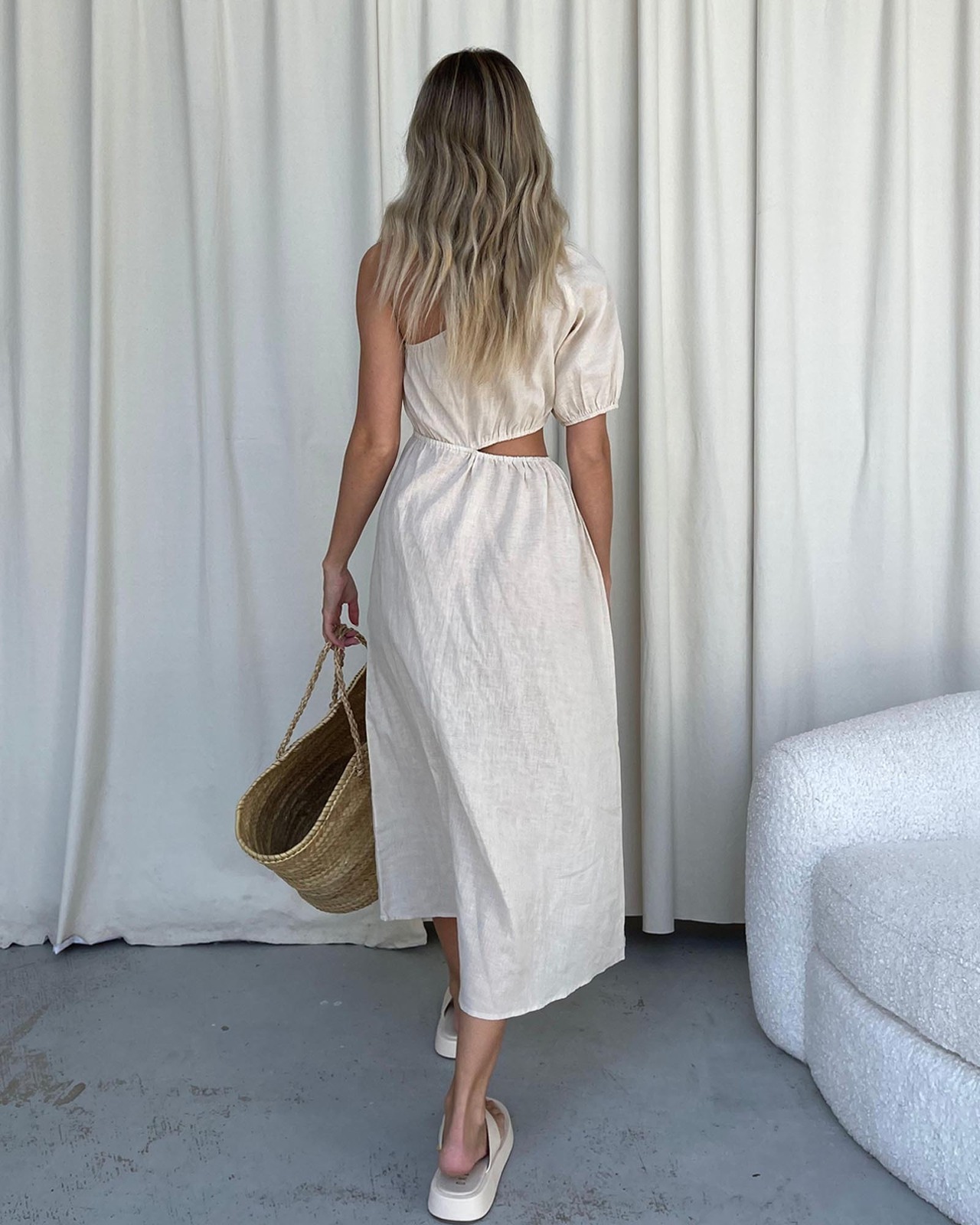 dazie legendary lovers linen blend dress Dazie Lost Without You Linen Blend Midi Dress