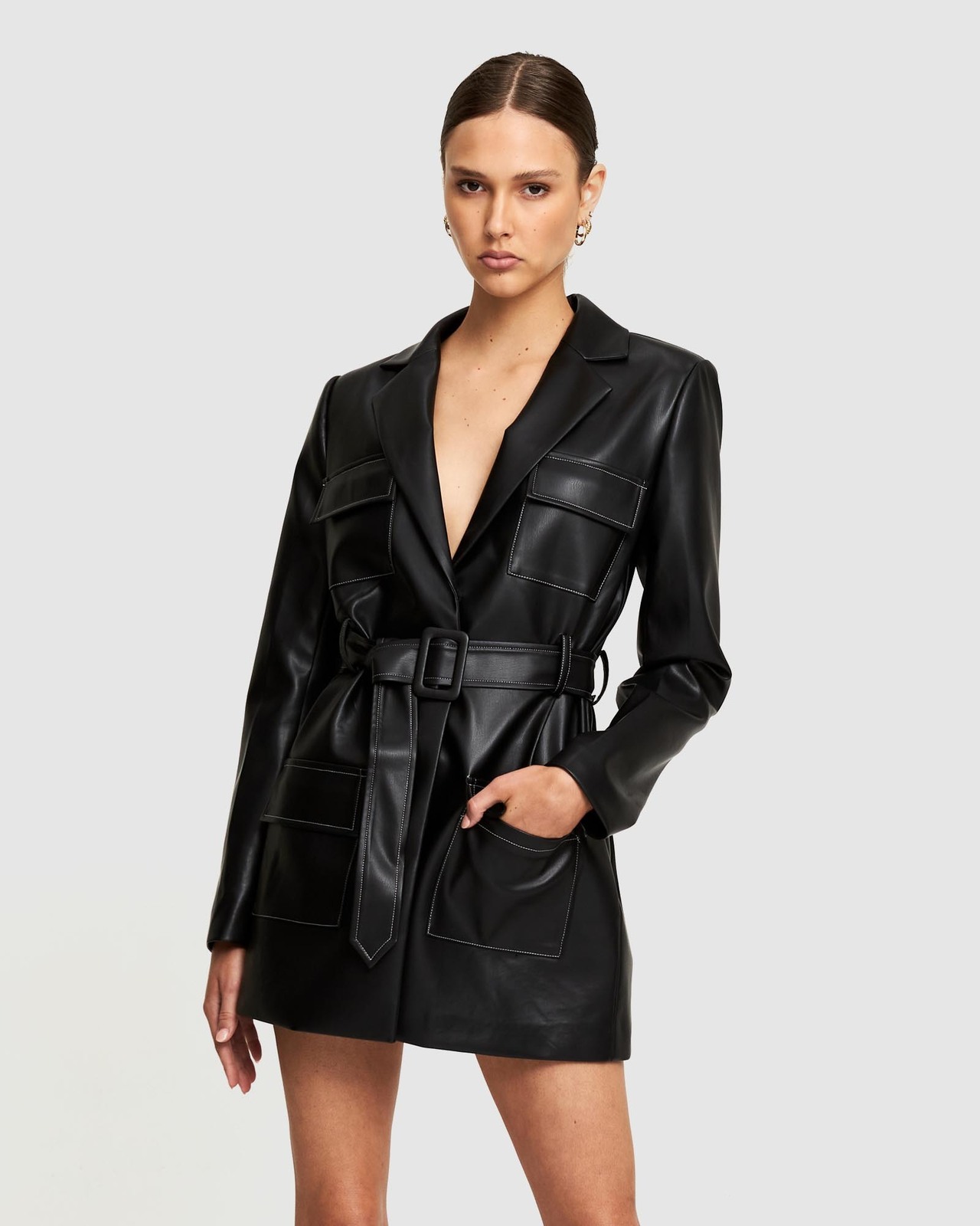 lioness leather dress Lioness Steinway Mini Dress