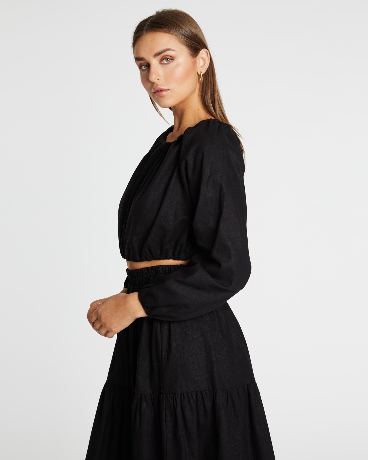 Kelva Linen Puff Sleeve Top